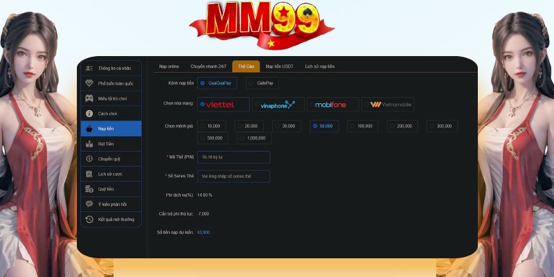 Nạp tiền MM99 cần lưu ý những điều quan trọng dưới đây Nạp tiền MM99 cần lưu ý những điều quan trọng dưới đây